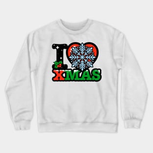 I heart snow flake xmas Crewneck Sweatshirt